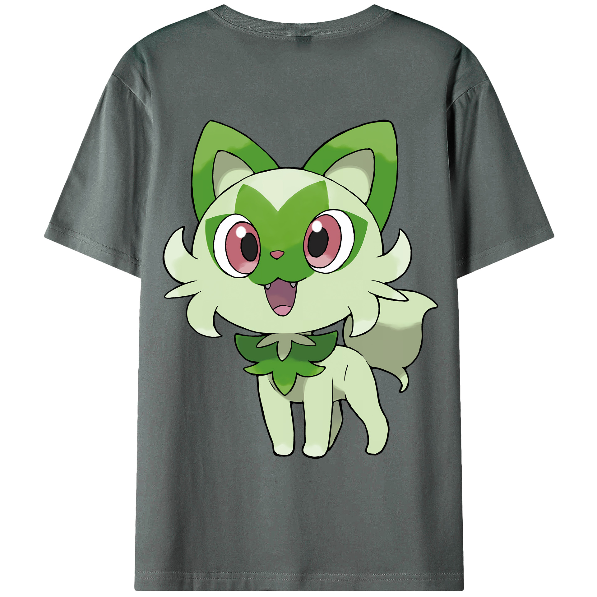 （画像用） ポケットモンスター Pokémon 綿100％ メンズ半袖Tシャツ（バックプリント） 通気性